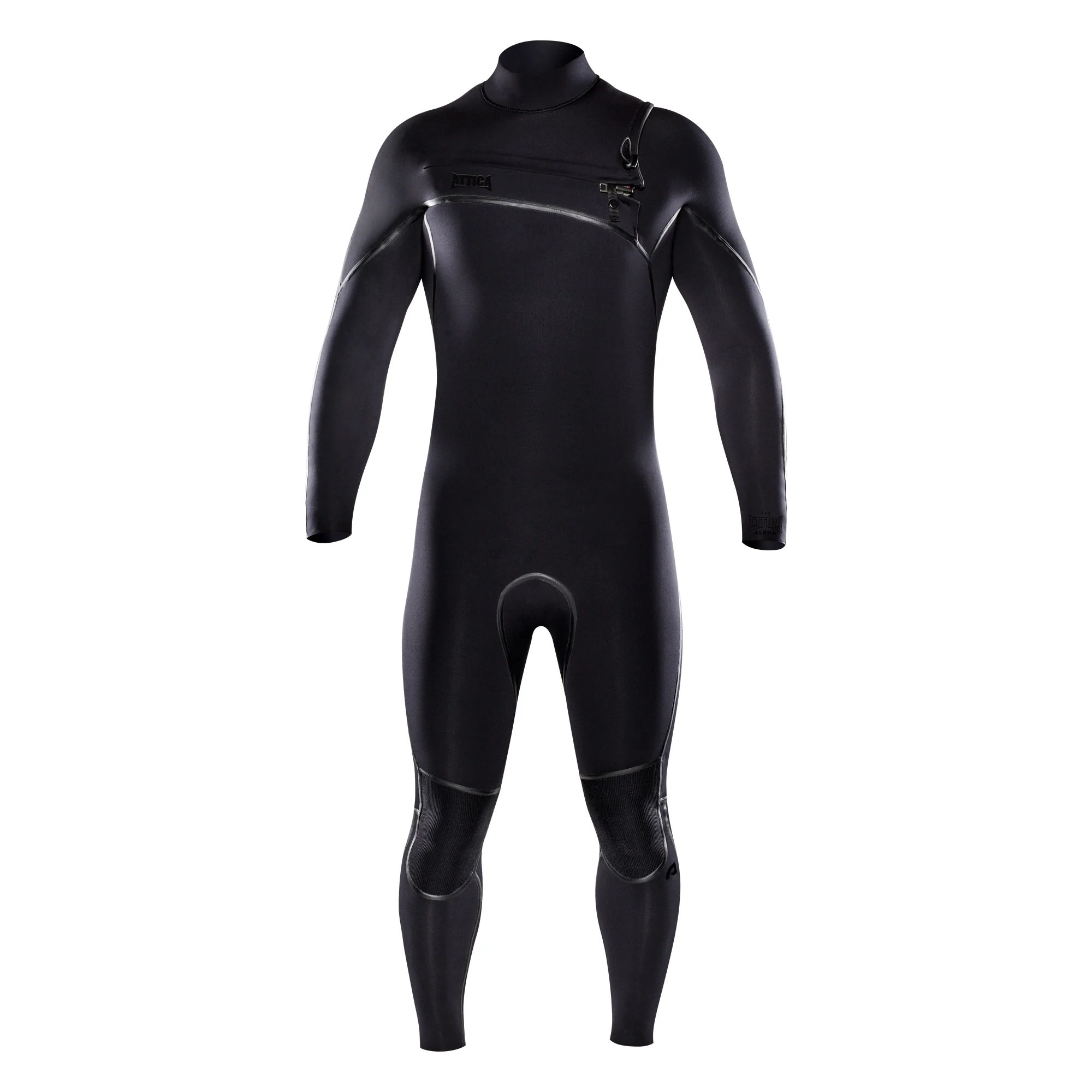 Attica Alpha 4/3mm Chestzip Steamer - Black/ Black - Image 3