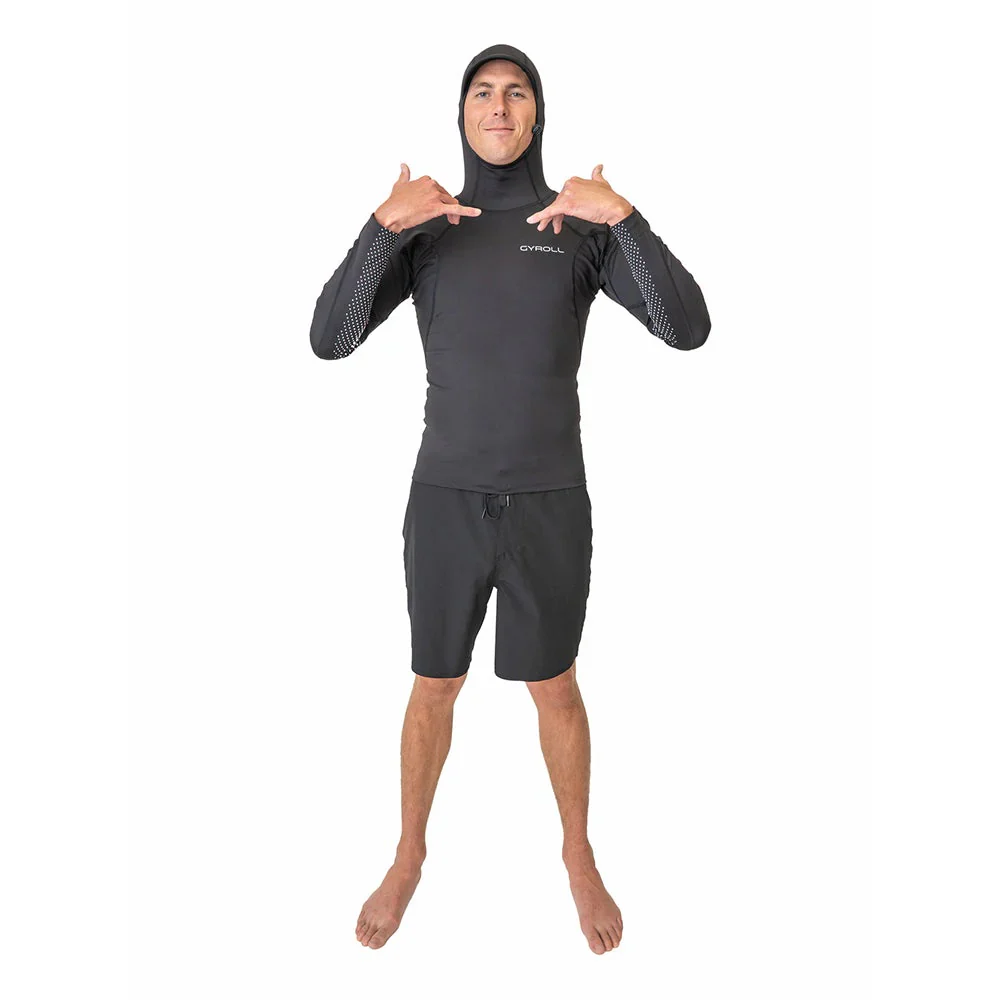 Gyroll Hooded Long Sleeve Lycra Rash Vest - Image 3